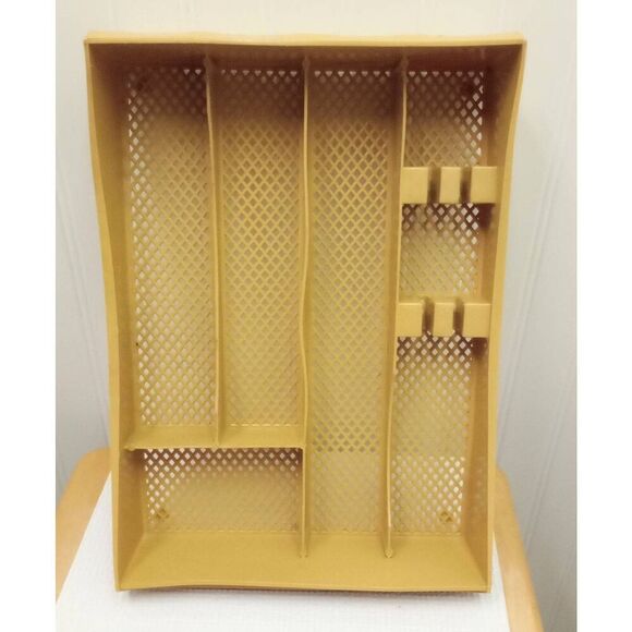 Vintage silverware tray, organizer harvest Gold - Picture 1 of 6